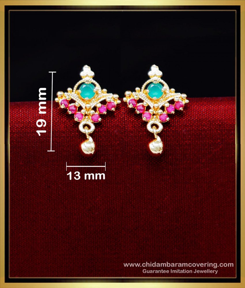 ERG2173 – New Model Ad Stone Gold Earrings Designs for Daily Use