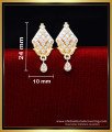 ERG2174 - Elegant Modern White Stone Earrings Gold Model Online