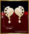 ERG2175 - Stylish Party Wear White Stone Gold Plated Earrings