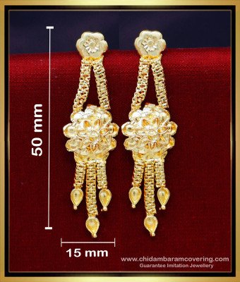 ERG2180 - Gold Plated Latest Gold Earrings Designs for Daily Use