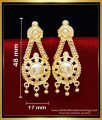 ERG2183 - Gold Model South Indian Long Earrings for Wedding