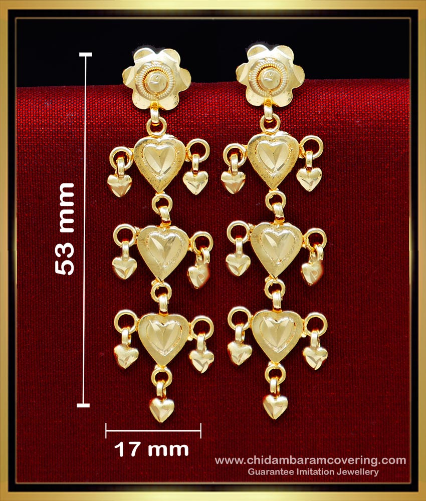 ERG2184 - Trendy Gold Design 1 Gram Gold Earrings for Women