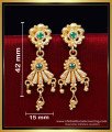 ERG2186 - 1 Gram Gold Daily Wear Ruby Stone Earrings Design