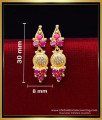 ERG2189 - Unique Gold Earrings Designs Ruby Stone Kammal Model