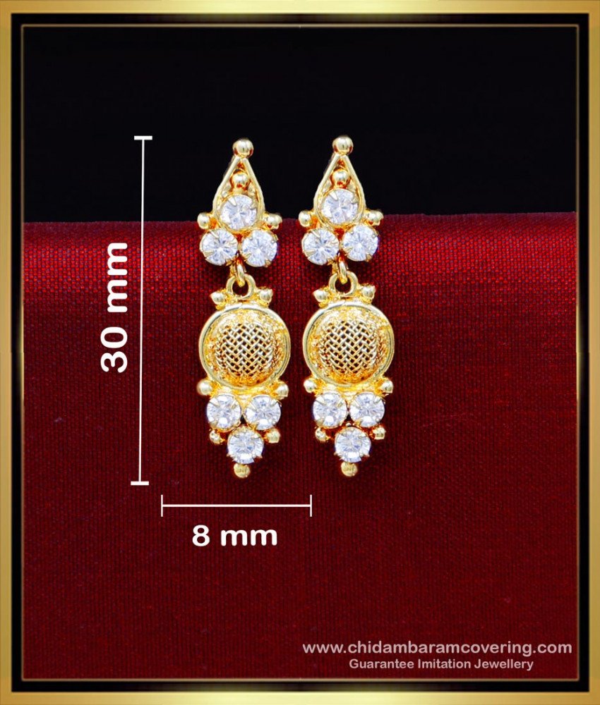 ERG2190 - Elegant Simple American Daimond White Stone Earrings