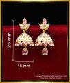 ERG2192 - Latest Ad Stone Jhumka Wedding Gold Earrings Design