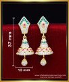 ERG2194 - New Ad Stone Jhumka Gold Earring Design for Wedding