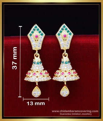 ERG2194 - New Ad Stone Jhumka Gold Earring Design for Wedding