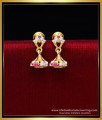 ERG2198 - Cute Small Size Ad Stone Jhumka Earrings Gold Plated