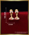 ERG2198 - Cute Small Size Ad Stone Jhumka Earrings Gold Plated