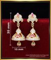 ERG2199 - Latest Stone Jhumka Gold Earring Design for Wedding