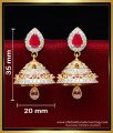 ERG2201 - Stone Jhumka Earrings Wedding Gold Earrings Design