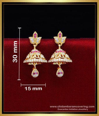 ERG2203 - Attractive American Diamond Jhumka Earrings for Women