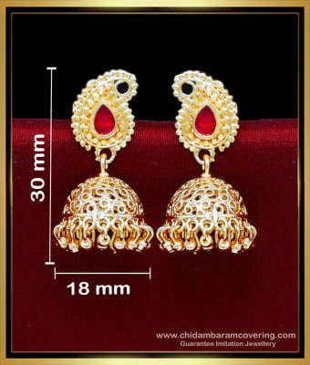 ERG2208 - Beautiful Mango Model Jhumka Designs Gold Latest
