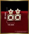 ERG2216 - New Model Artificial Multi Stone Impon Earrings Gold