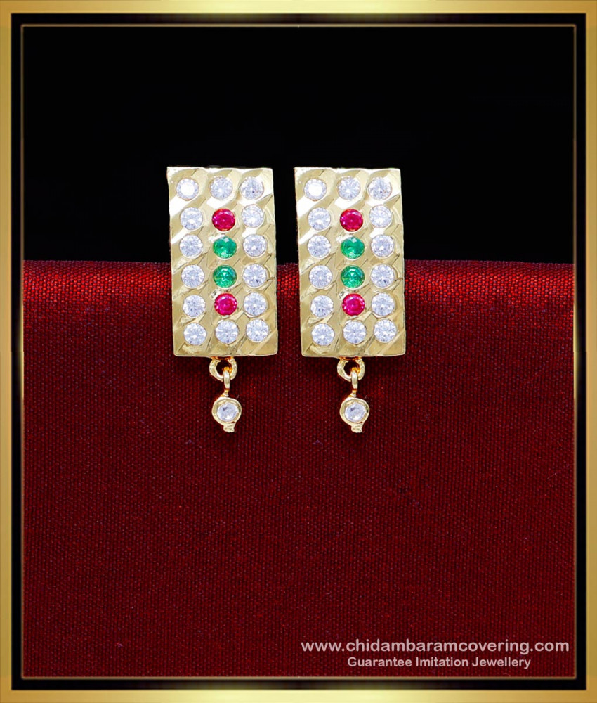 ERG2219 - New Model Impon Gold Earrings Designs for Daily Use