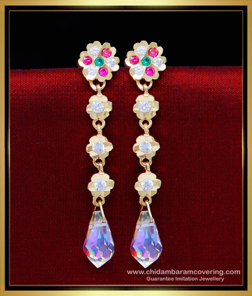 ERG2222 - Modern Impon Swarovski Crystal Hanging Earrings