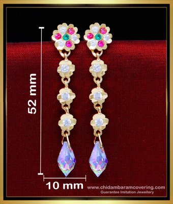 ERG2222 - Modern Impon Swarovski Crystal Hanging Earrings