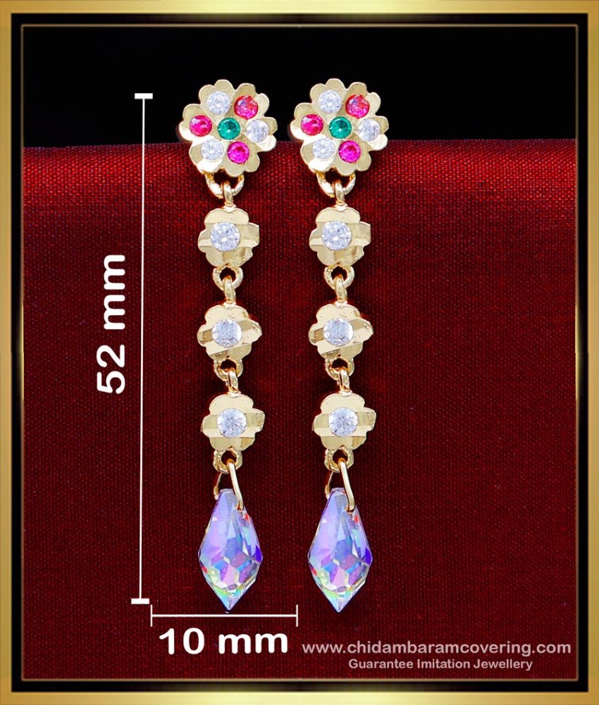 ERG2222 - Modern Impon Swarovski Crystal Hanging Earrings