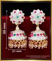 ERG2226 - Wedding Wear Impon White Stone Jhumka Earrings