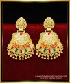 ERG2229 - Bridal Wear Enamel Coated Big 2 Gram Gold Earrings