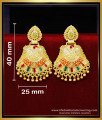 ERG2229 - Bridal Wear Enamel Coated Big 2 Gram Gold Earrings