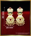 ERG2235 - Beautiful Ruby Stone 2 Gram Gold Earrings Designs