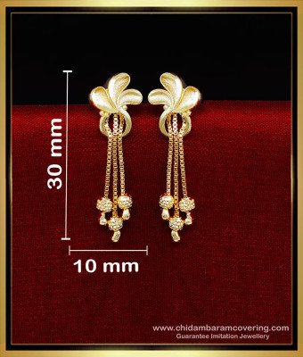 ERG2238 - Cute Daily Wear Light Weight 2 Gram Gold Kammal Design