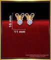 ERG2243 - Beautiful Butterfly Singles White Stone Stud Earrings