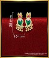 Erg2245 - Traditional Kerala Jewellery Green Palakka Mango Earrings