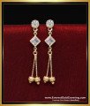 ERG2249 - Cute Light Weight Crystal Daily Use Gold Earrings