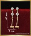 ERG2249 - Cute Light Weight Crystal Daily Use Gold Earrings