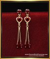 ERG2252 - New Model White Stone with Crystal Hanging Earrings