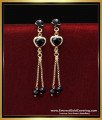 ERG2253 - Latest Model Black Stone with Crystal Earrings Design