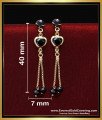 ERG2253 - Latest Model Black Stone with Crystal Earrings Design