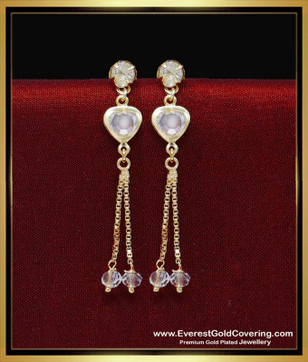 ERG2254 - Unique Light Weight Daily Wear Hanging Gold Earrings