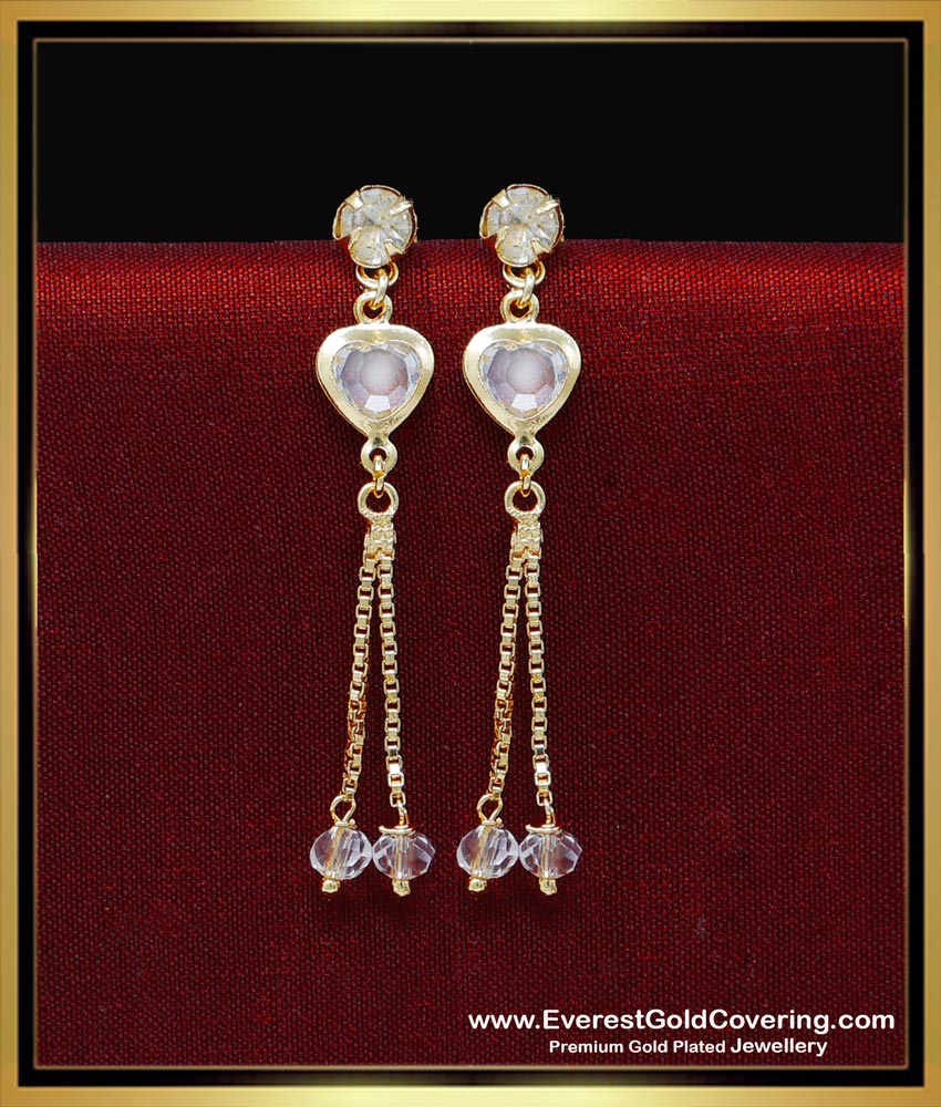 ERG2254 - Unique Light Weight Daily Wear Hanging Gold Earrings