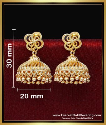 ERG2255 - South Indian Wedding Jhumka Earrings Online Shopping
