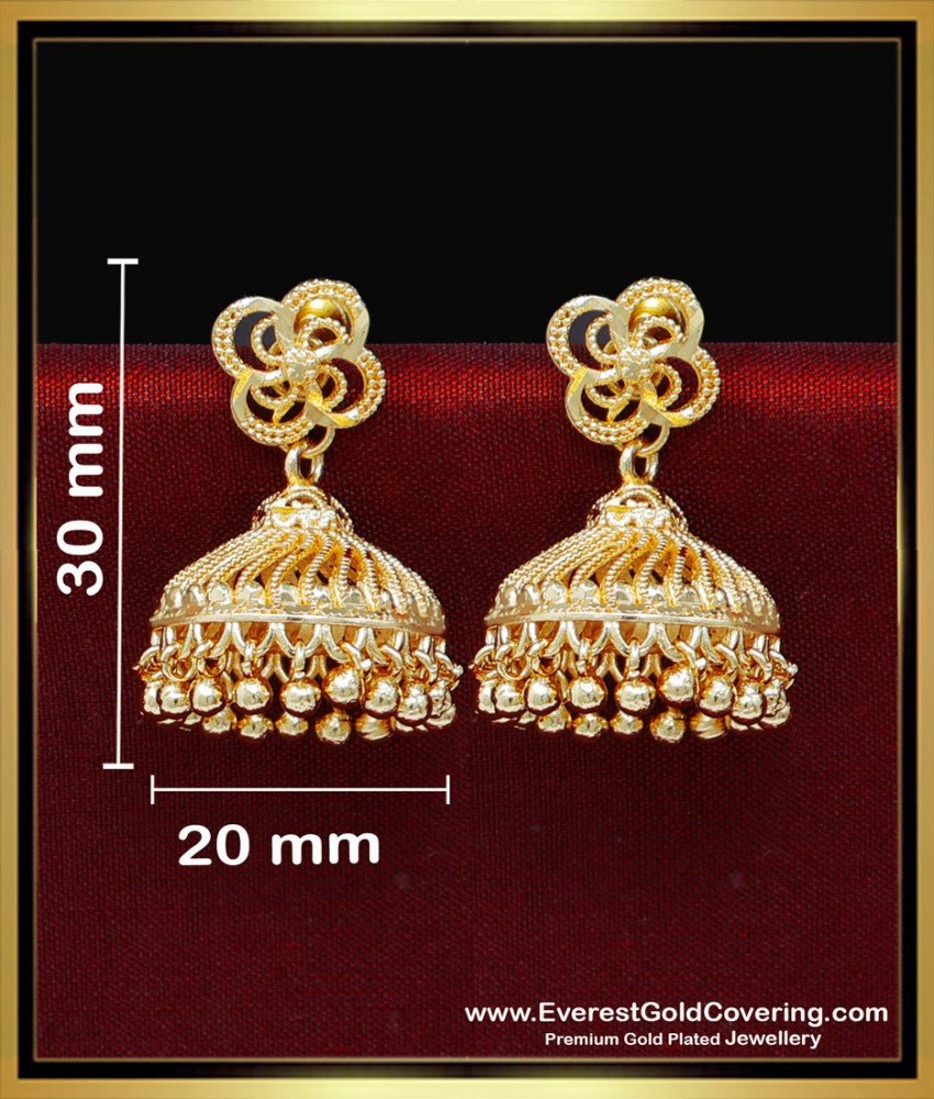 ERG2255 - South Indian Wedding Jhumka Earrings Online Shopping
