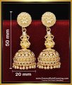 ERG2256 - Traditional Lakshmi Design Long Jhumka Earrings