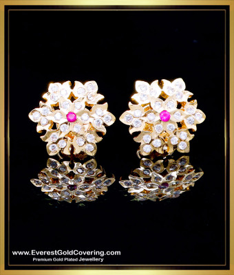ERG2259 - Attractive Gold Stud Earrings Designs for Daily Use