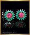 ERG2261 - Unique Sunflower Gold Stone Stud Earrings for Women