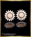 ERG2263 - Flower Design White Stone Stud Earrings for Women
