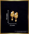 ERG2267 - Elegant Daily Use Plain Hoop Earrings Gold Design
