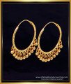 ERG2268 - Trendy Round Hanging Beads Hoop Earrings for Women