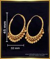 ERG2268 - Trendy Round Hanging Beads Hoop Earrings for Women