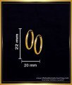 ERG2270 - Cute Light Weight Round Daily Wear Gold Bali Design