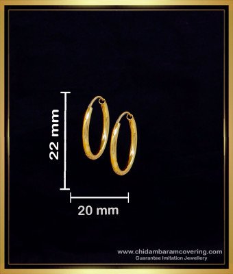 ERG2270 - Cute Light Weight Round Daily Wear Gold Bali Design