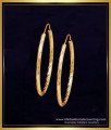 ERG2272 - New Model Big Round Gold Plated Twisted Hoop Earrings