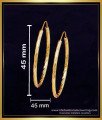 ERG2272 - New Model Big Round Gold Plated Twisted Hoop Earrings